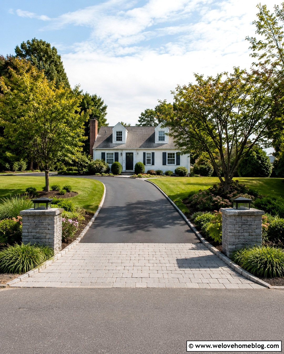 Low Driveway Entrance Columns With Solar Lights - 20 driveway entrance columns ideas