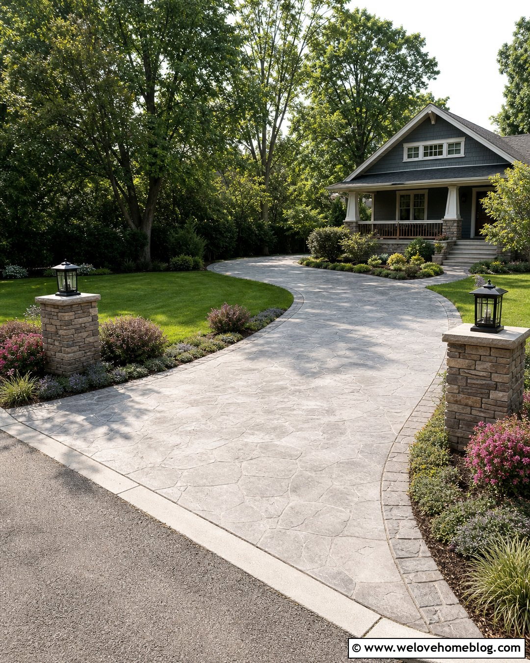 Low Driveway Entrance Lamp Posts - 20 driveway entrance lamp post ideas