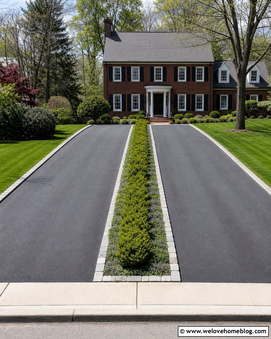 Low Evergreen Hedge Landscape Between Driveways - 20 landscape between driveways ideas