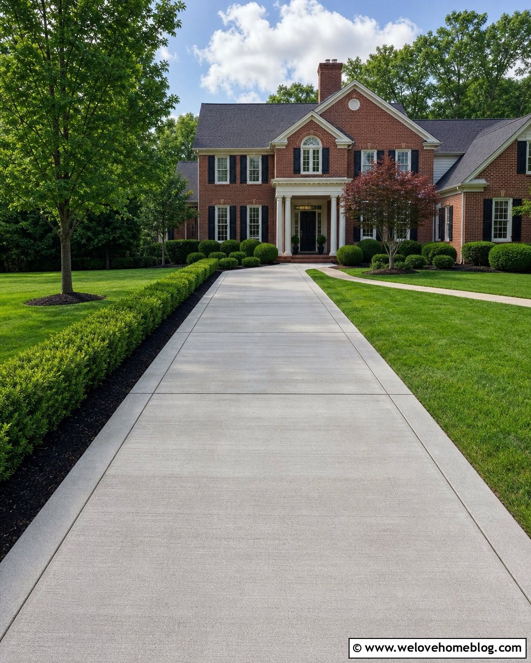 Low Hedge Concrete Driveway Border - 20 Cheap Driveway Border Ideas