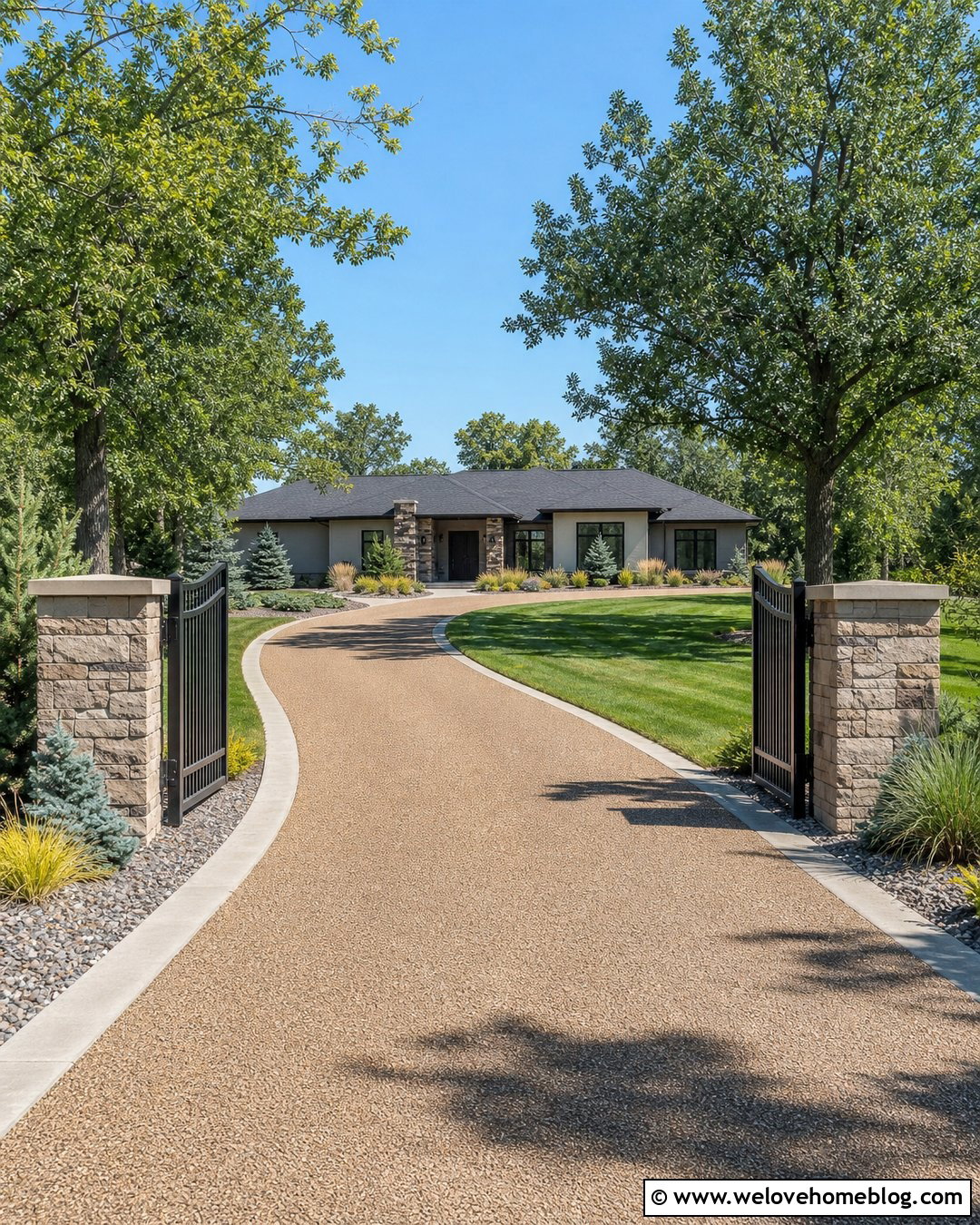 Low Maintenance Acreage Driveway Entrance - 20 acreage entrance driveway ideas