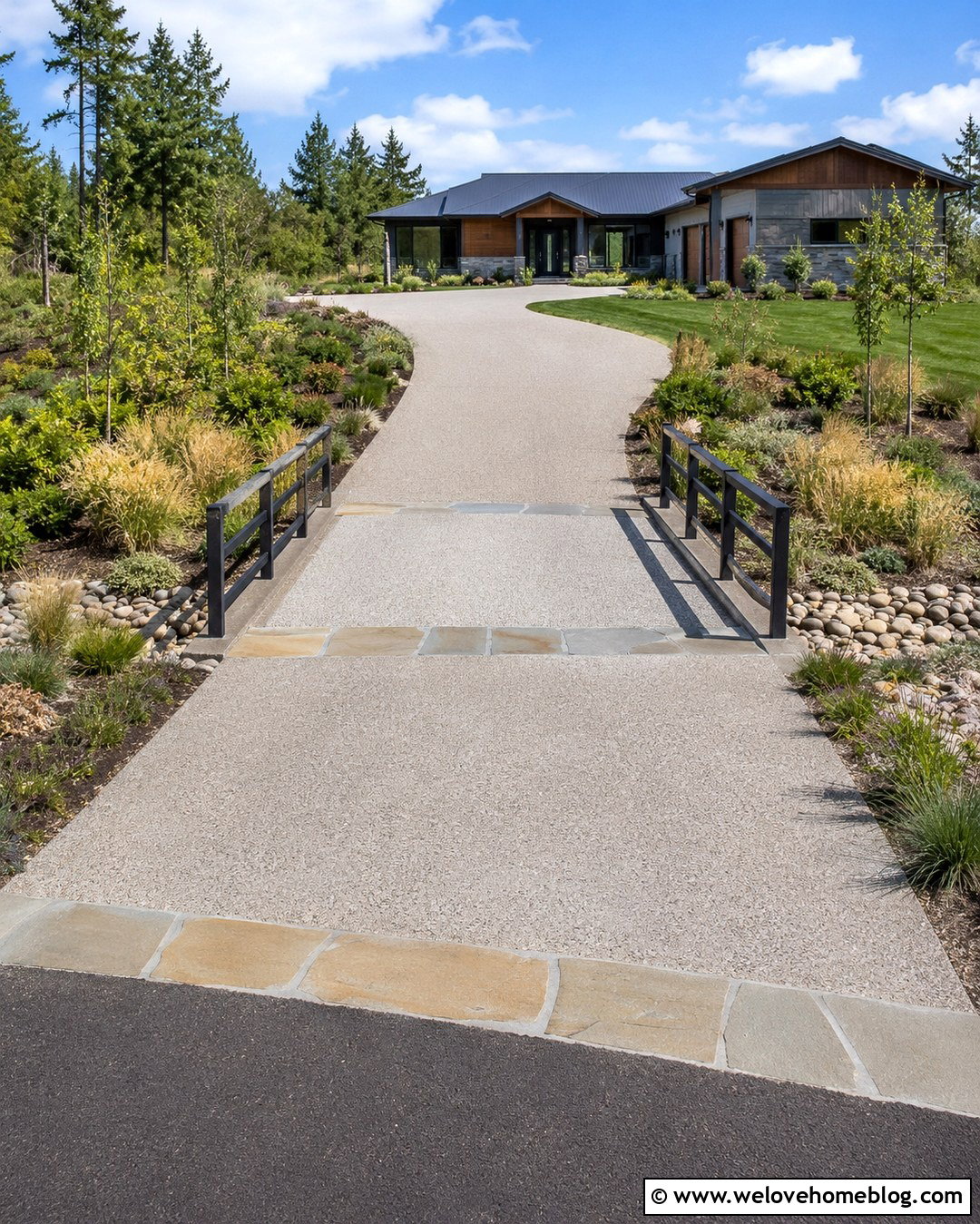 Low Maintenance Driveway Bridge With Native Plants - 20 bridge over creek driveway ideas