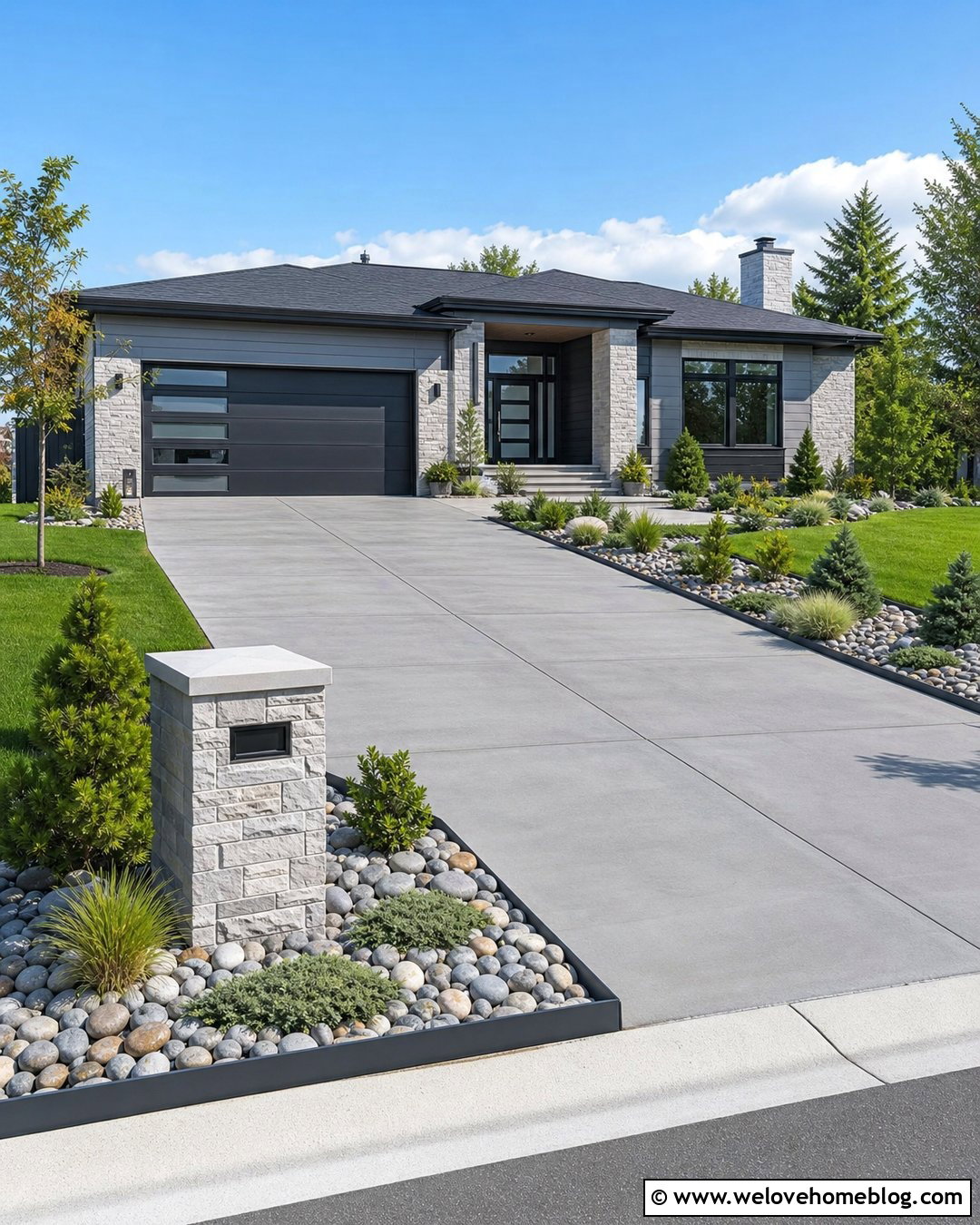 Low Maintenance Driveway Entrance - 35 End Of Driveway Landscaping Ideas