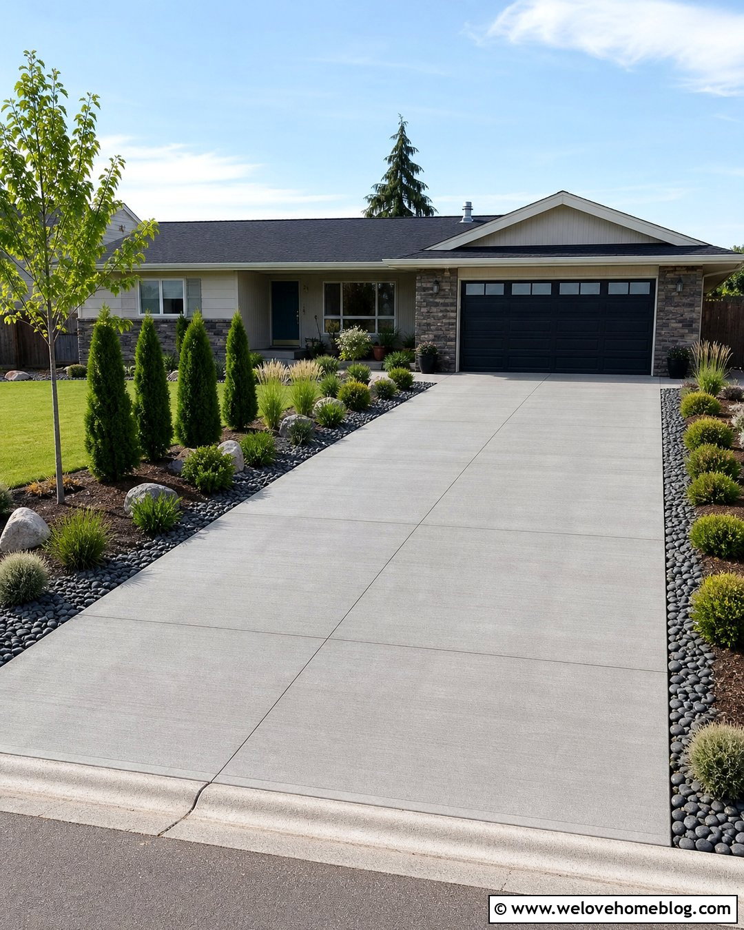 Low Maintenance Front Driveway Landscaping - 45 Front Driveway Ideas