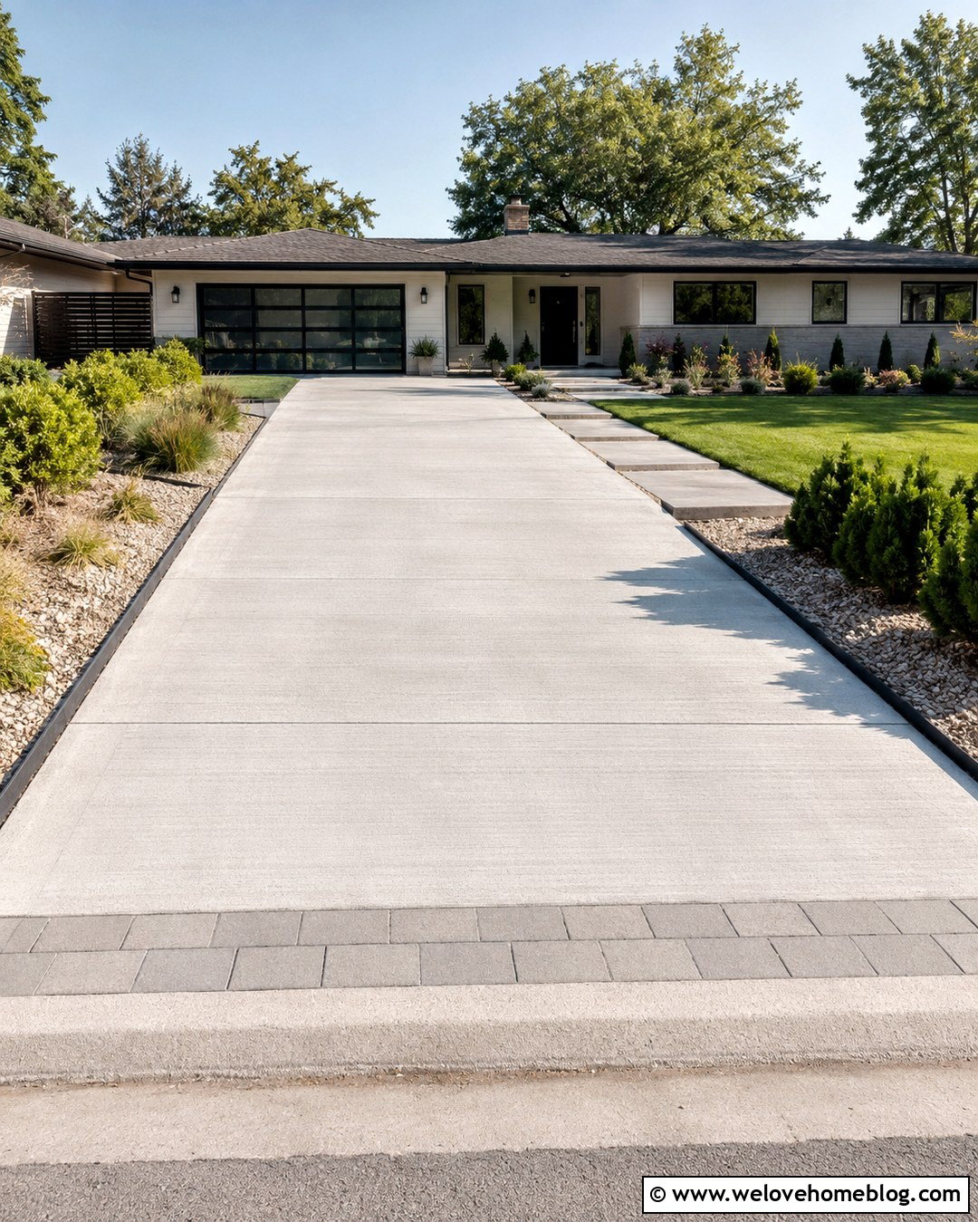 Low Maintenance Garden Beside Concrete Driveway - 20 Garden Beside Driveway Ideas