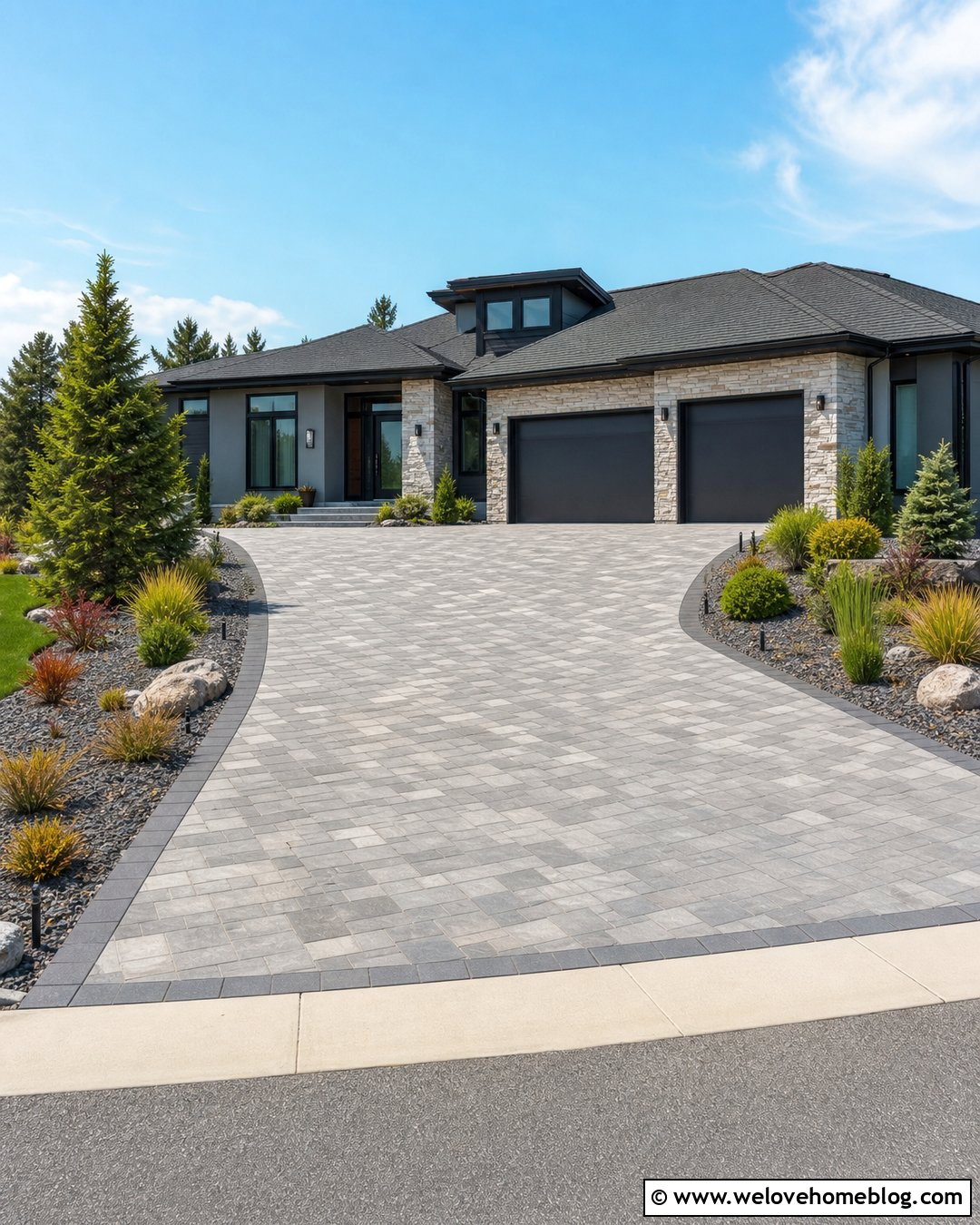 Low Maintenance Modern Driveway - 45 modern driveway ideas
