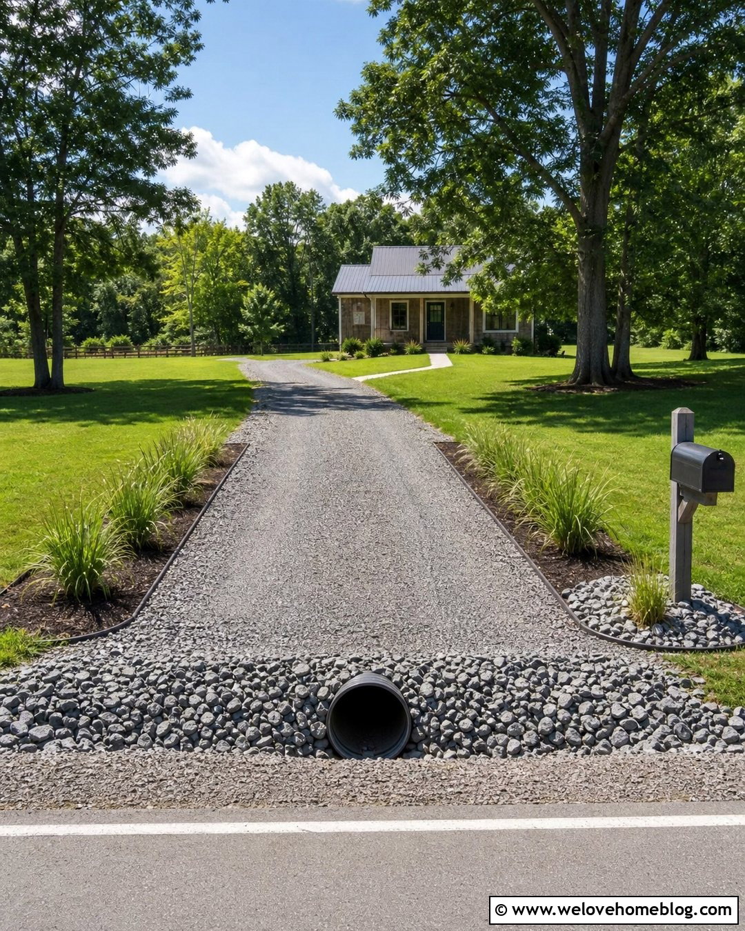 Low Maintenance Rock Driveway Culvert With Gravel Driveway - 20 rocks around driveway culvert ideas