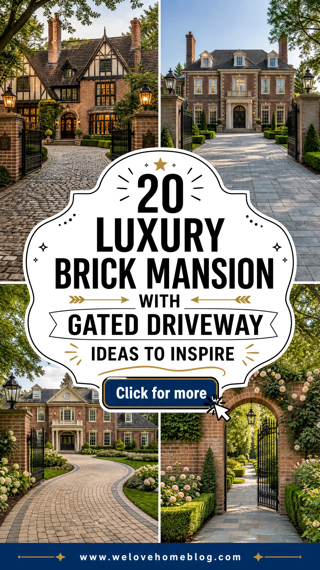 20 Luxury Brick Mansion With Gated Driveway Ideas to Inspire - 20 Luxury Brick Mansion With Gated Driveway Ideas to Inspire