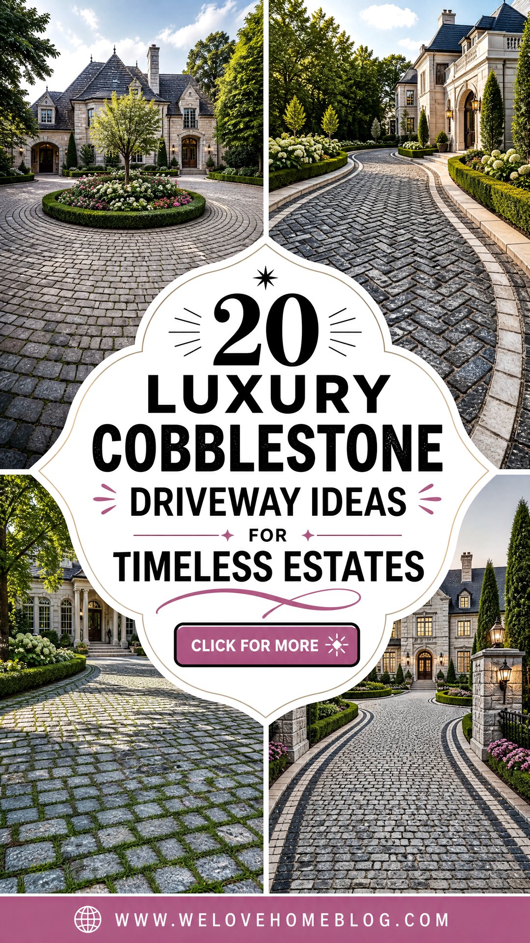 20 Luxury Cobblestone Driveway Ideas for Timeless Estates - 20 Luxury Cobblestone Driveway Ideas for Timeless Estates