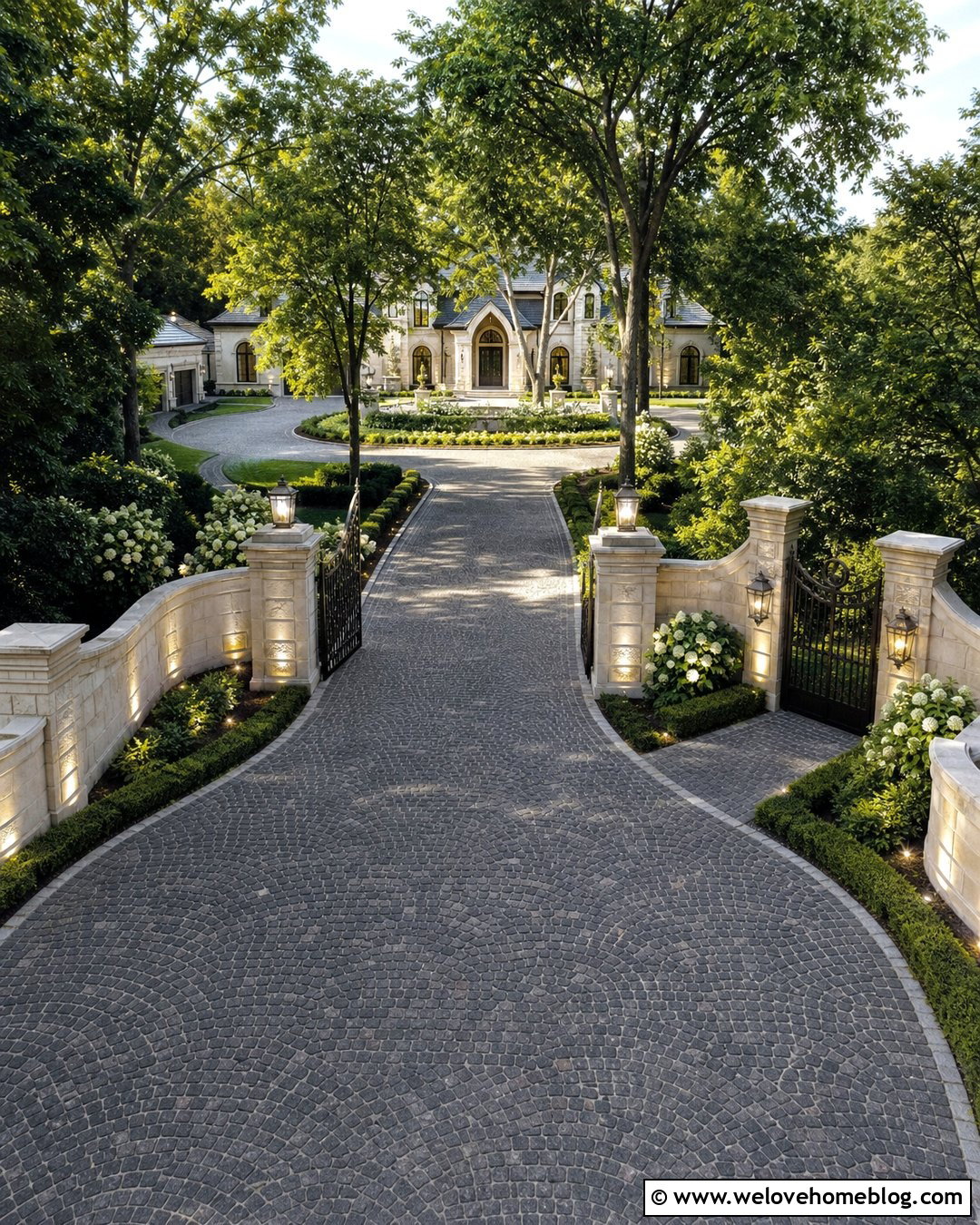 Luxury Estate Driveway Entrance - 25 Private Driveway Entrance Ideas