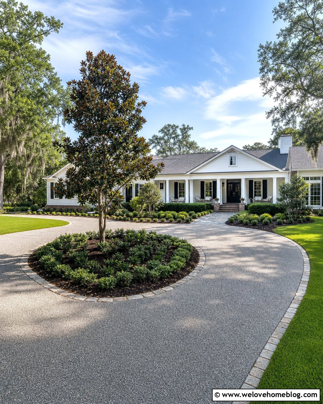 Magnolia Driveway Island - 20 Magnolia Tree Driveway Ideas
