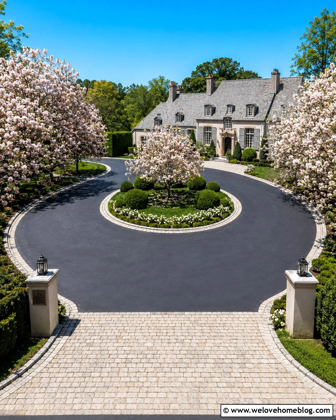 Magnolia Tree Circular Driveway - 20 Magnolia Tree Lined Driveway Ideas