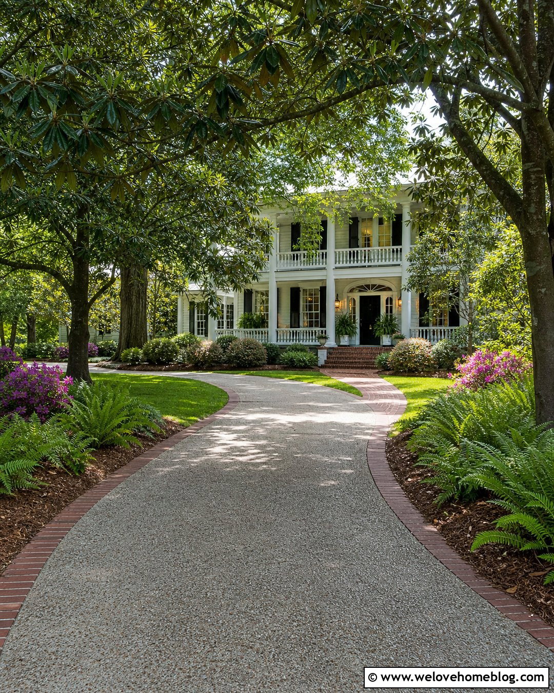 Magnolia Tree Concrete Driveway - 20 treed driveways ideas