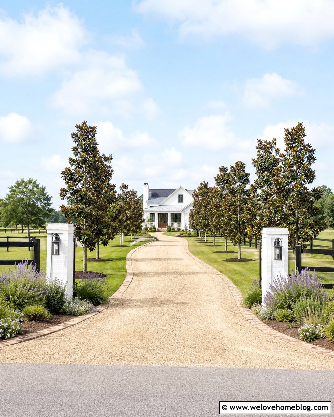 Magnolia Tree Farmhouse Driveway - 20 Magnolia Tree Lined Driveway Ideas