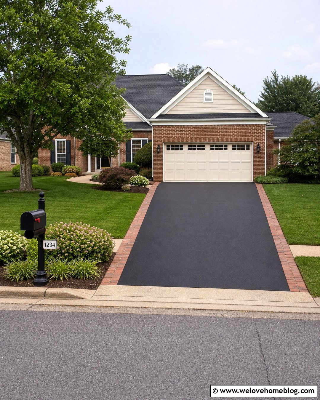 Mailbox Driveway Sign With Asphalt Driveway - 30 Driveway Sign Ideas