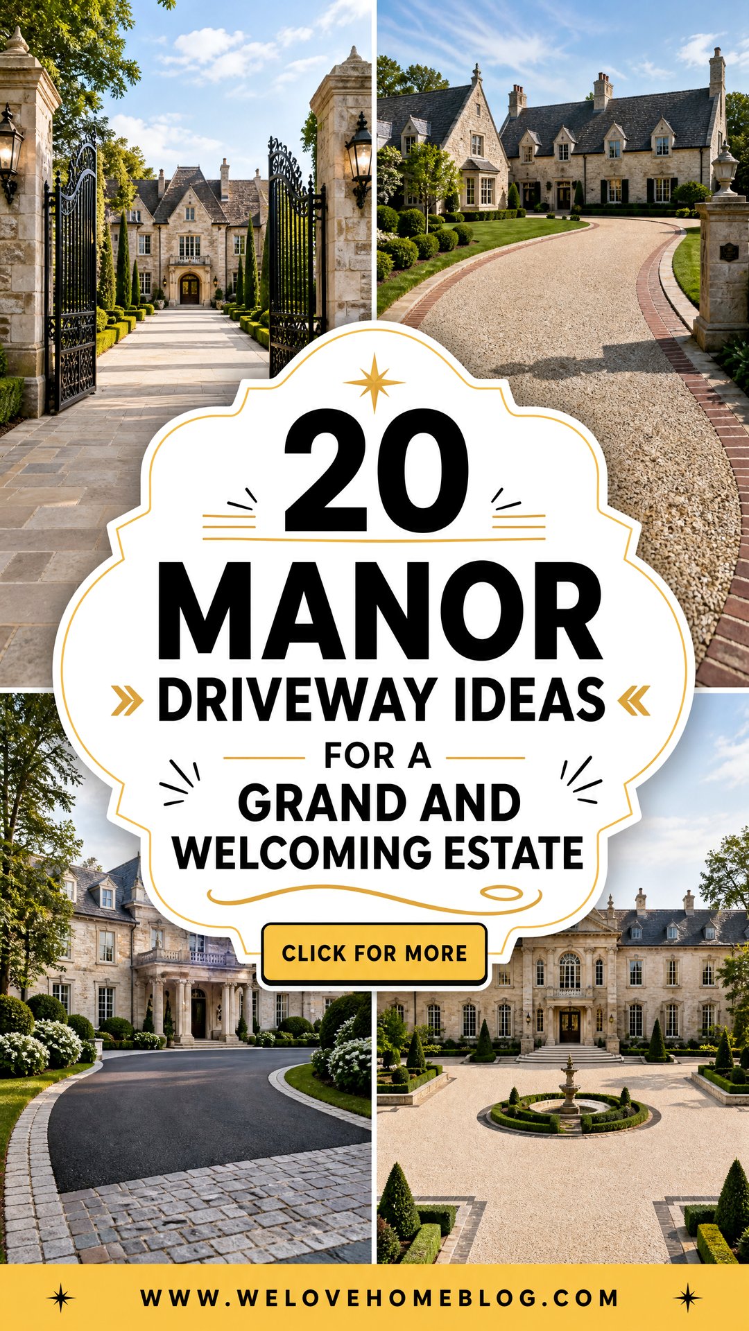 20 Manor Driveway Ideas for a Grand and Welcoming Estate - 20 Manor Driveway Ideas for a Grand and Welcoming Estate