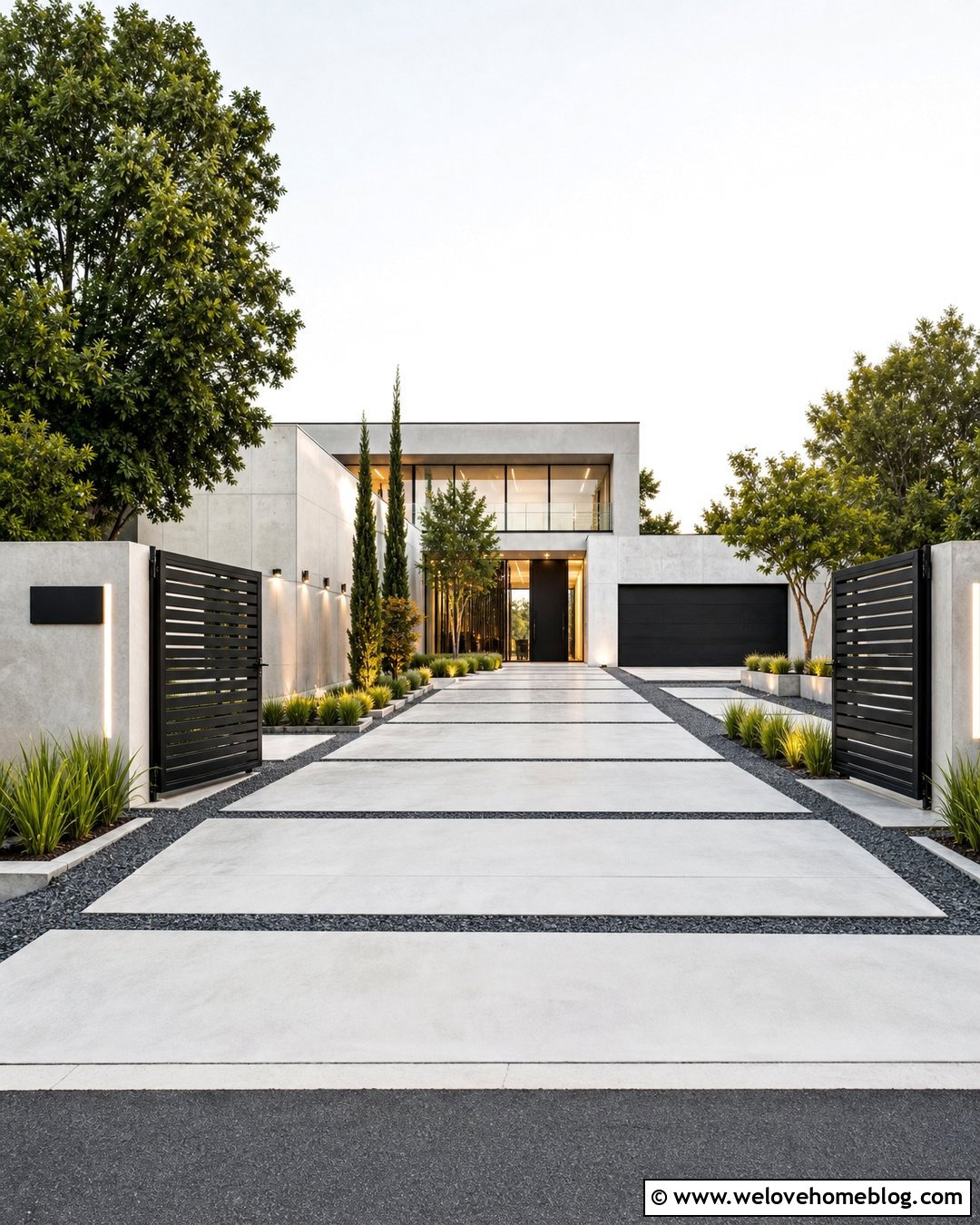 Mansion Driveway Entrance With Modern Steel Gates - 25 mansion driveway entrance ideas