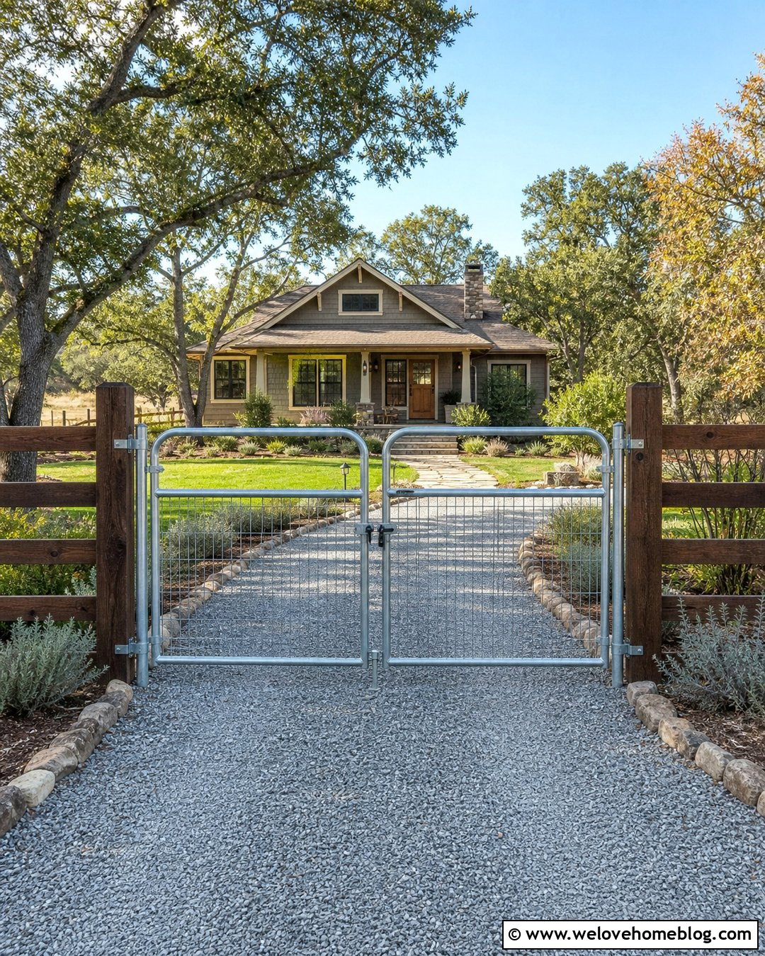 Manual Driveway Gate With Ground Anchors