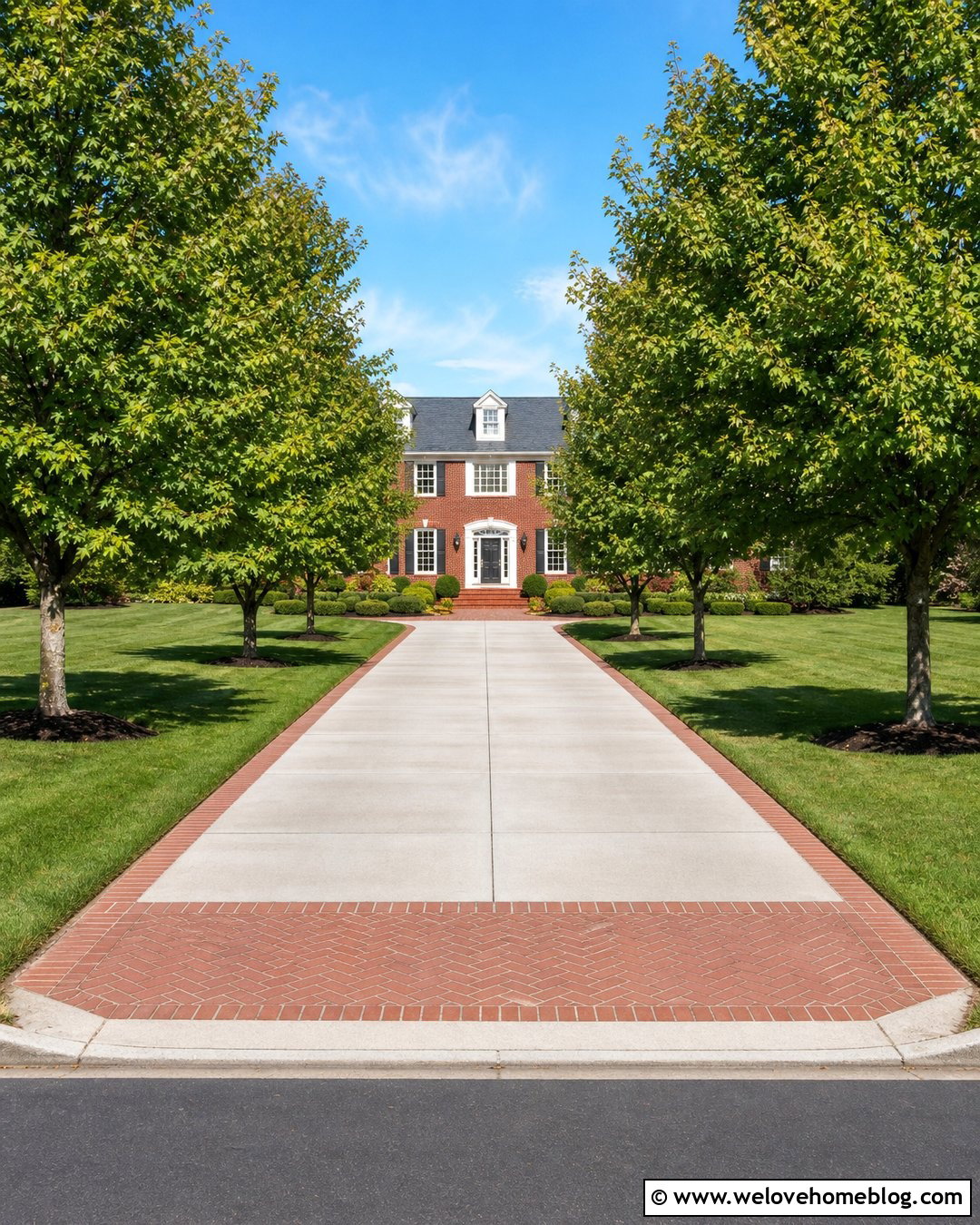 Maple Tree Lined Driveway With Brick Border - 20 maple tree lined driveway ideas