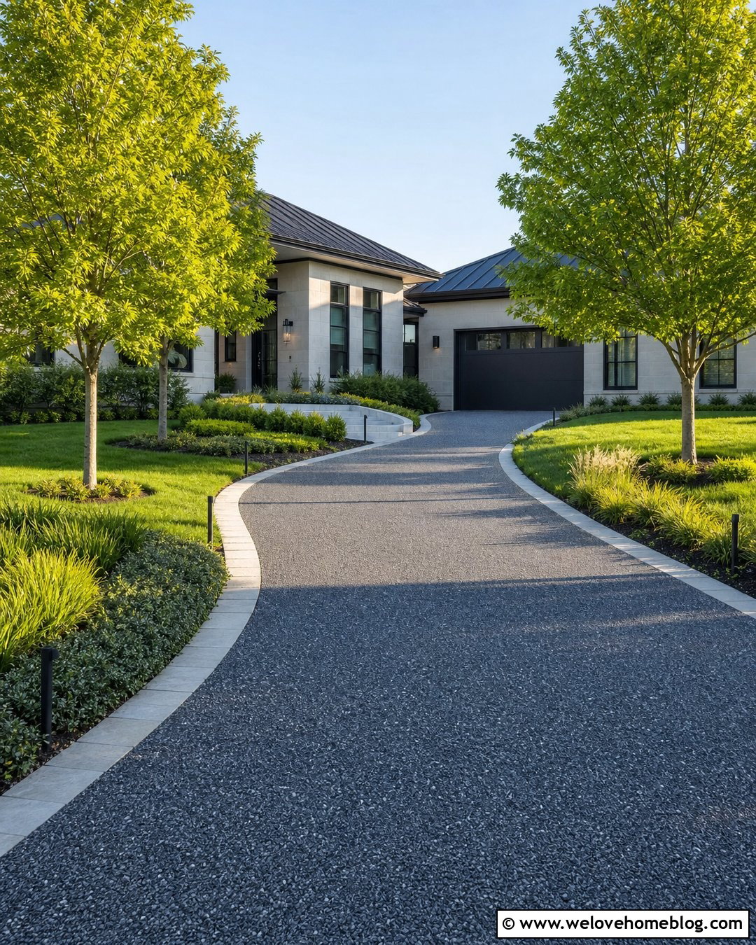 Maple Tree Lined Driveway With Landscape Lighting - 20 maple tree lined driveway ideas