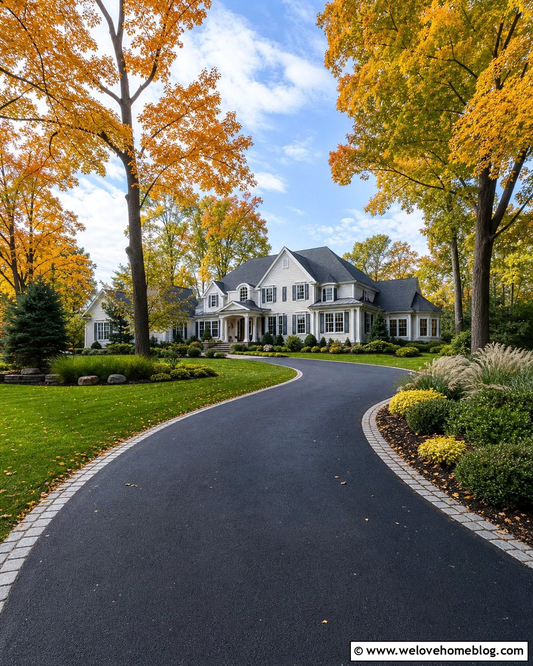 Maple Trees Set Back From A Driveway - 30 driveway trees ideas
