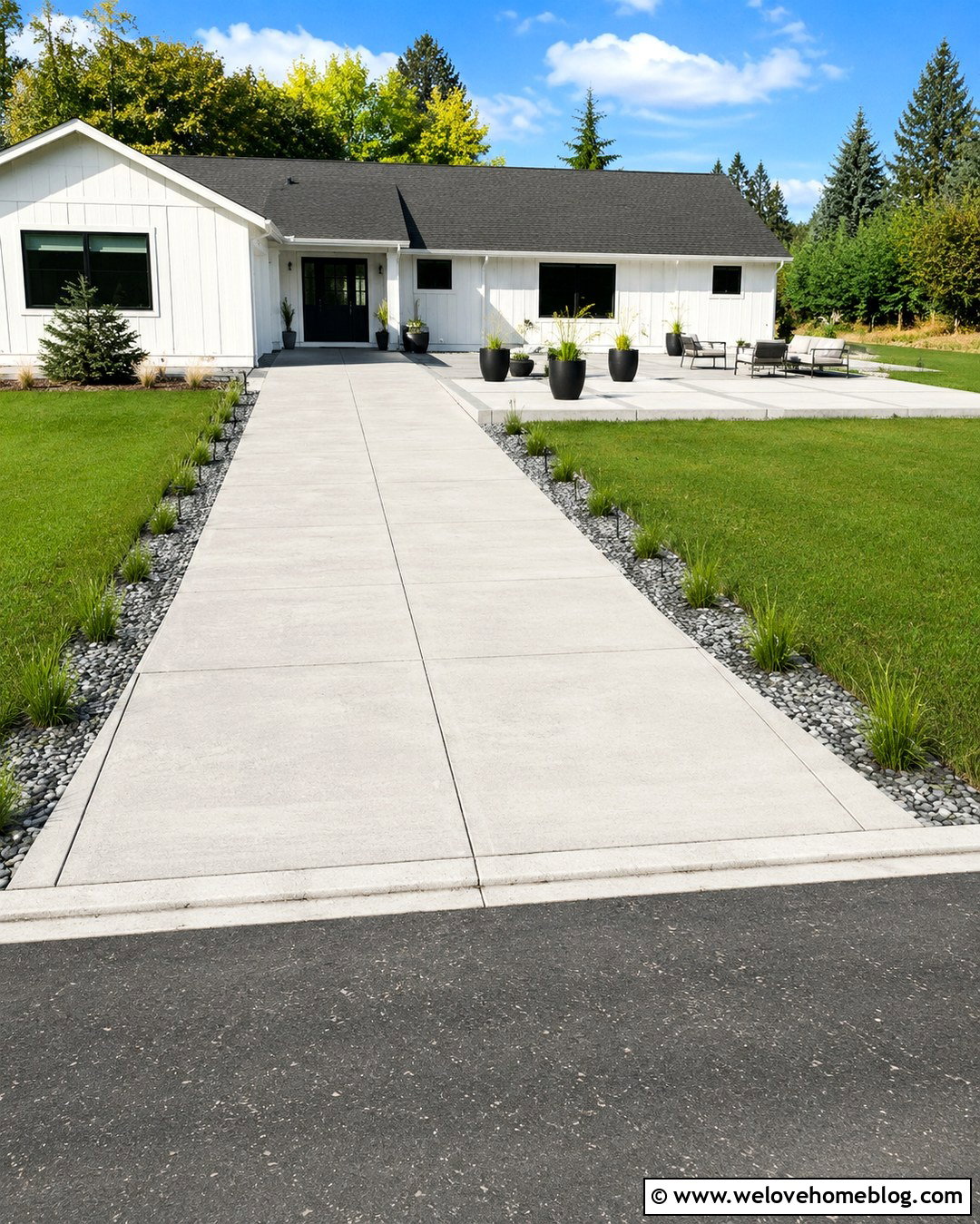 Matching Concrete Driveway And Patio - 20 patio driveway combo ideas
