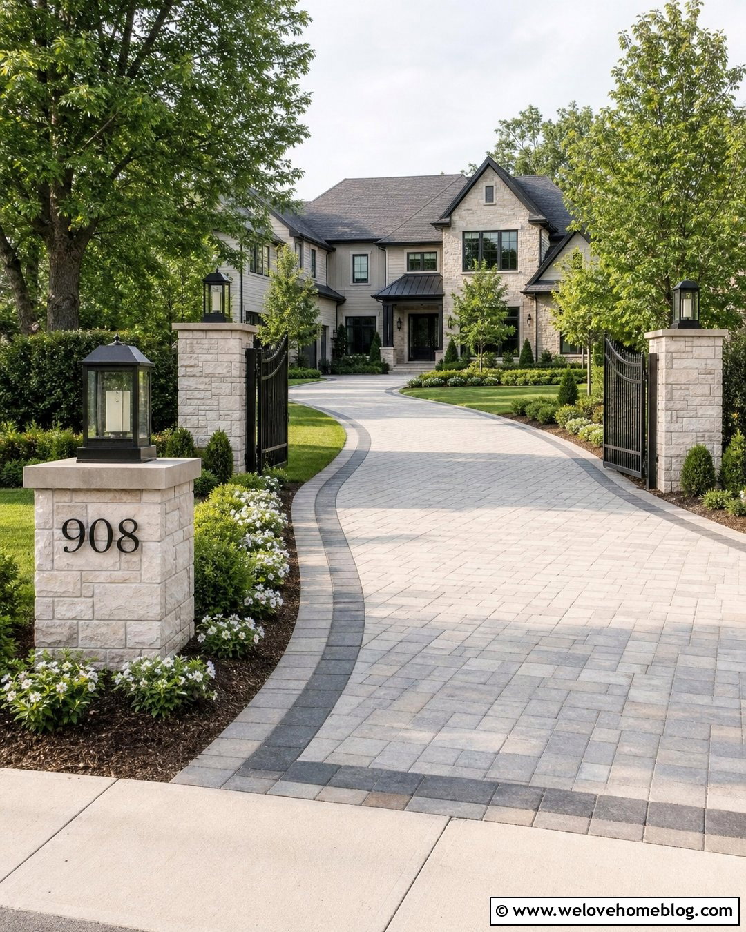 Matching Driveway Address Sign And Columns - 45 driveway address sign ideas