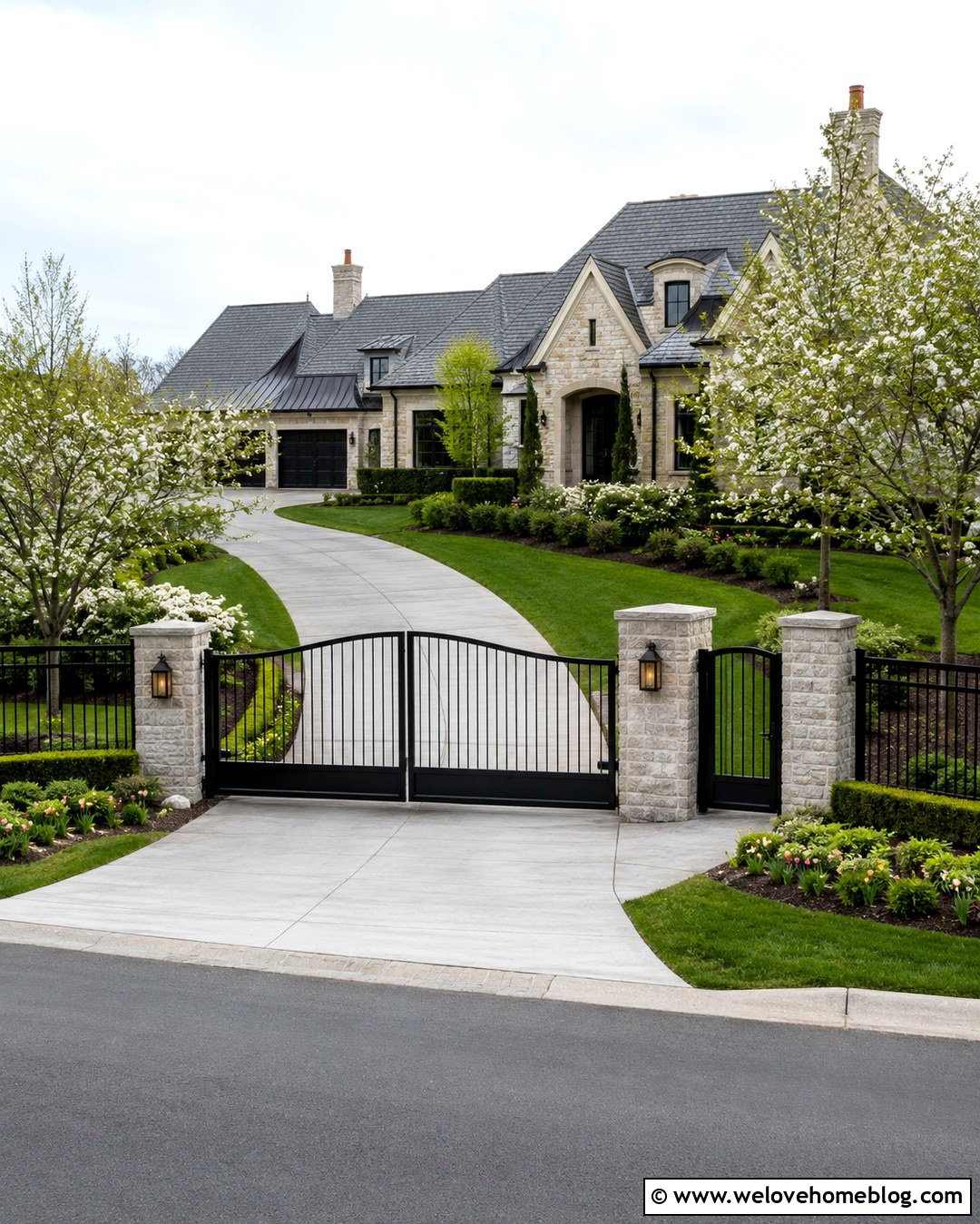 Matching Driveway And Pedestrian Gates - 20 gates and fences driveway ideas