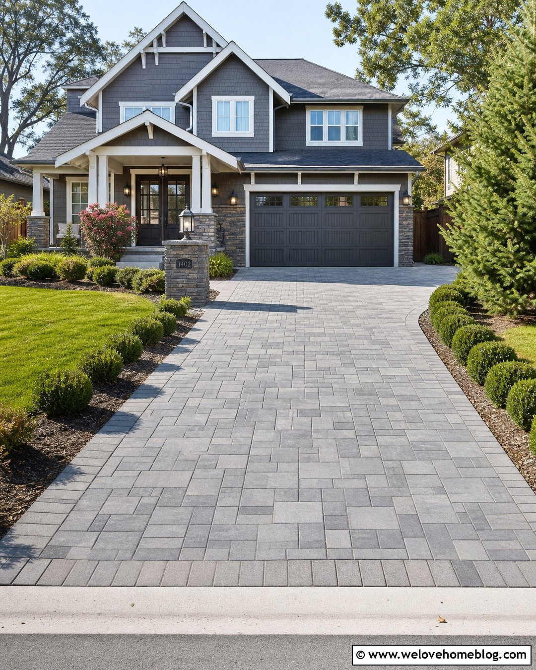 Matching Paver Driveway Side Extension - 30 Driveway Pavers Extension Ideas