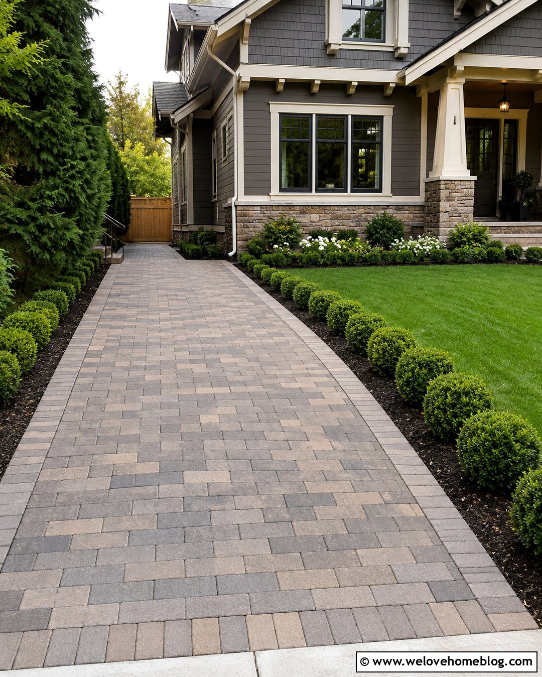 Matching Paver Side Extension - 20 pavers driveway extension ideas