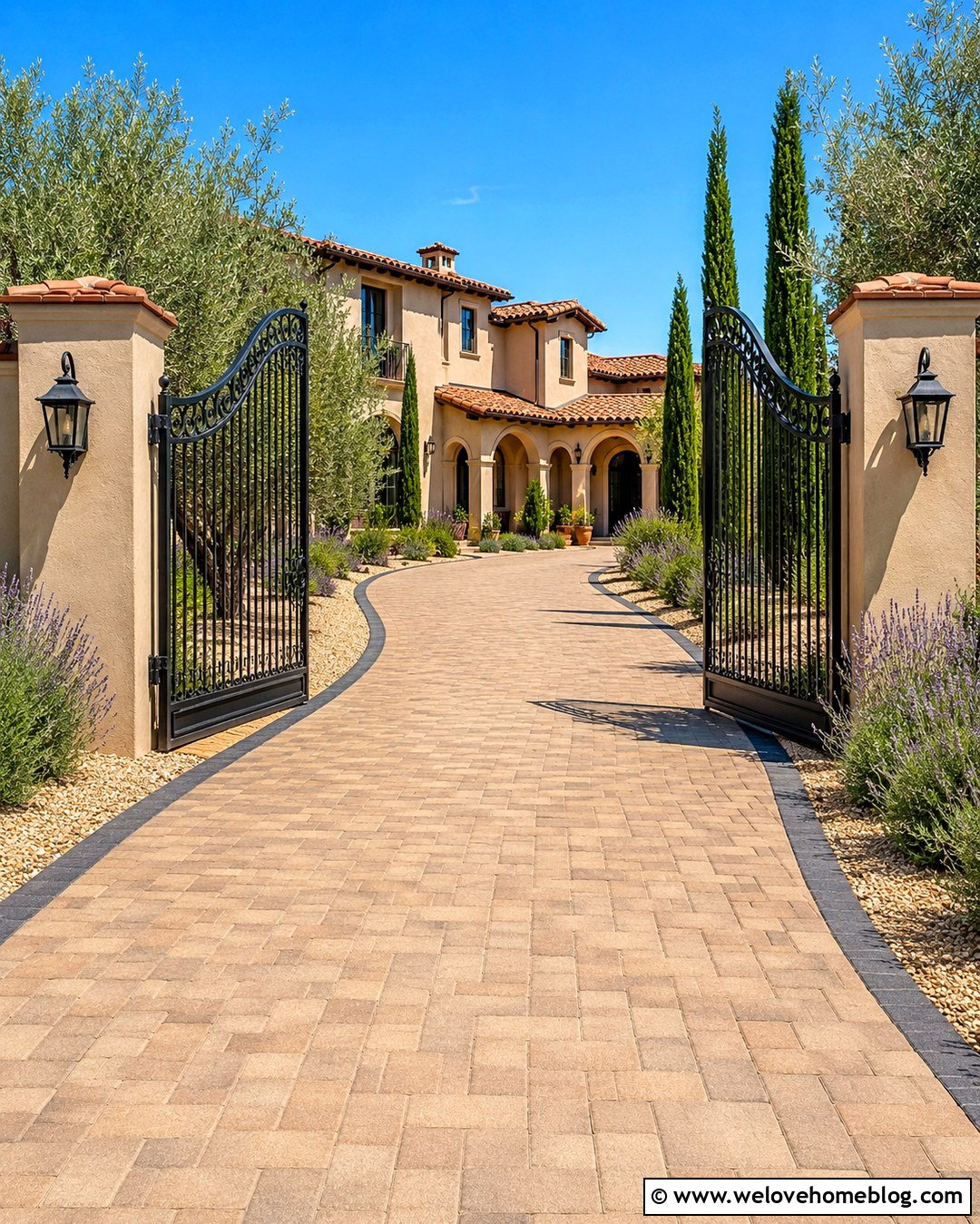 Mediterranean Driveway Gate - 20 Driveway Gate Ideas