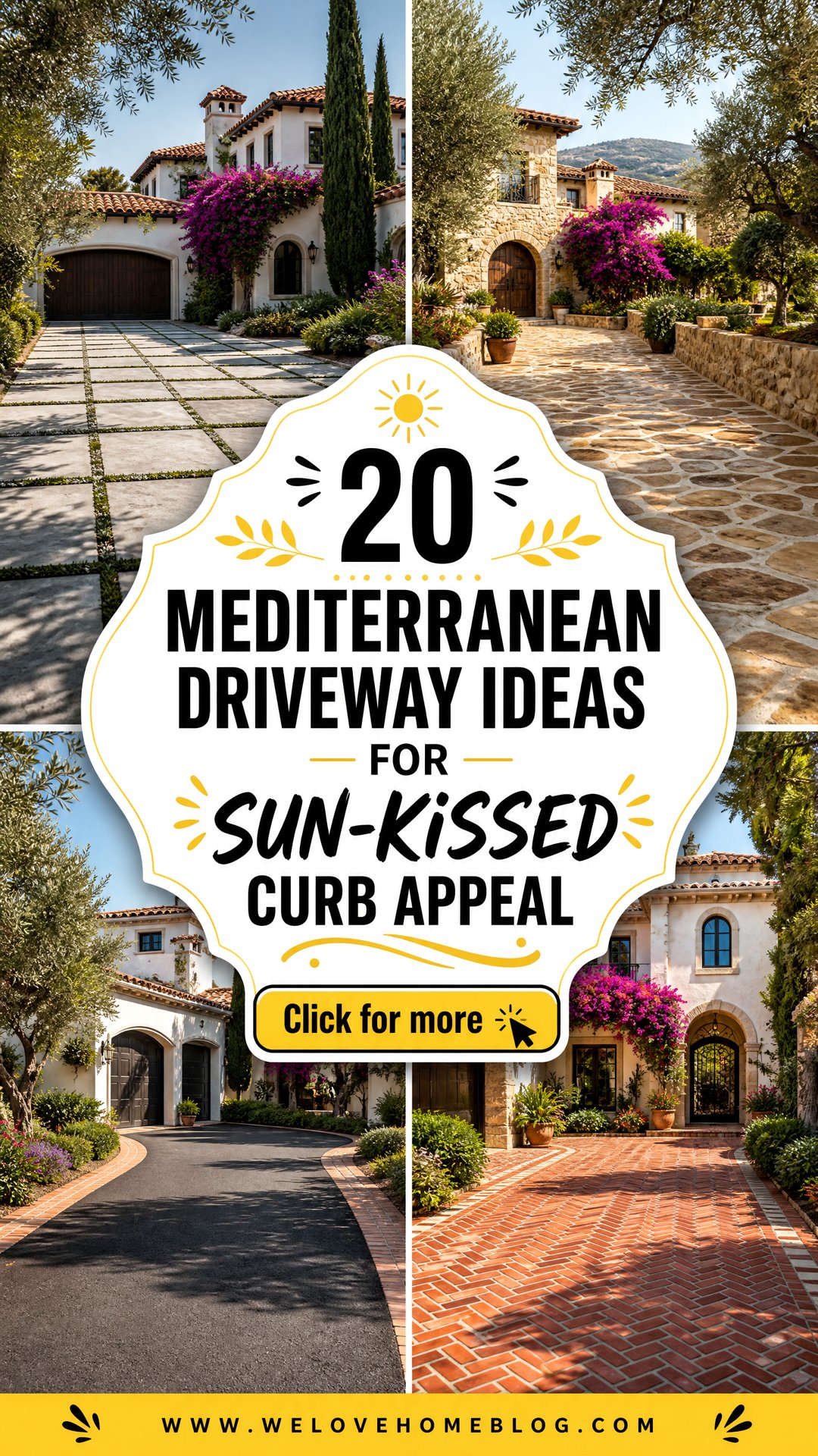 20 Mediterranean Driveway Ideas for Sun-Kissed Curb Appeal - 20 Mediterranean Driveway Ideas for Sun-Kissed Curb Appeal