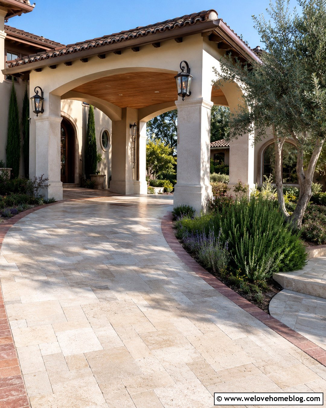 Mediterranean Driveway Porch - 20 Driveway Porch Ideas