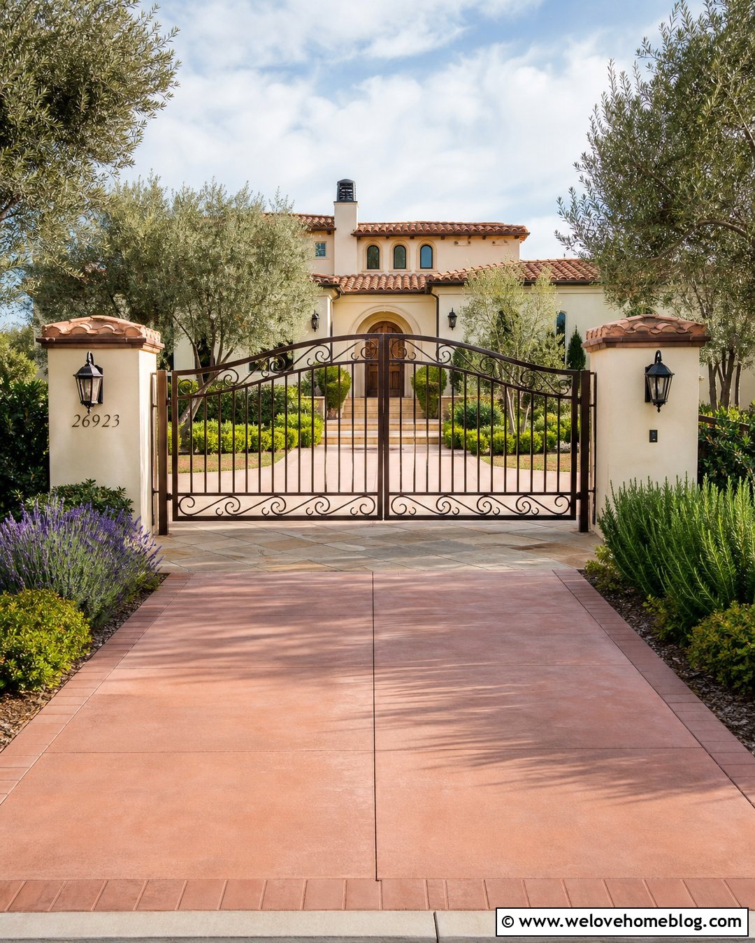 Mediterranean Metal Driveway Gate - 35 metal driveway gates ideas