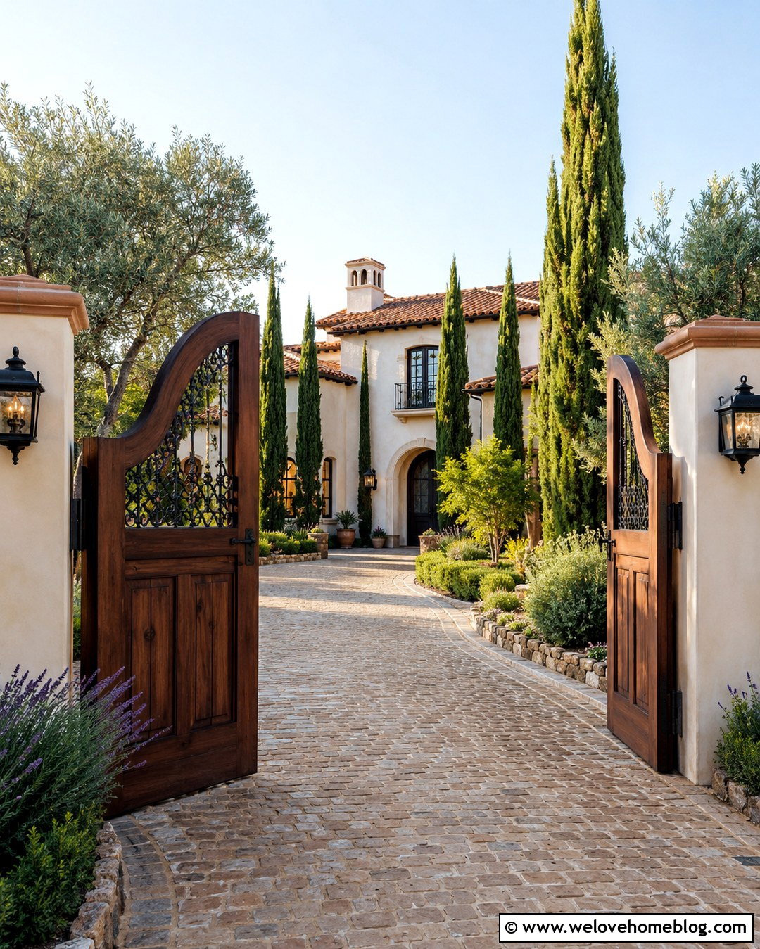 Mediterranean Wood And Iron Driveway Gate - 20 Driveway Entry Gates Ideas
