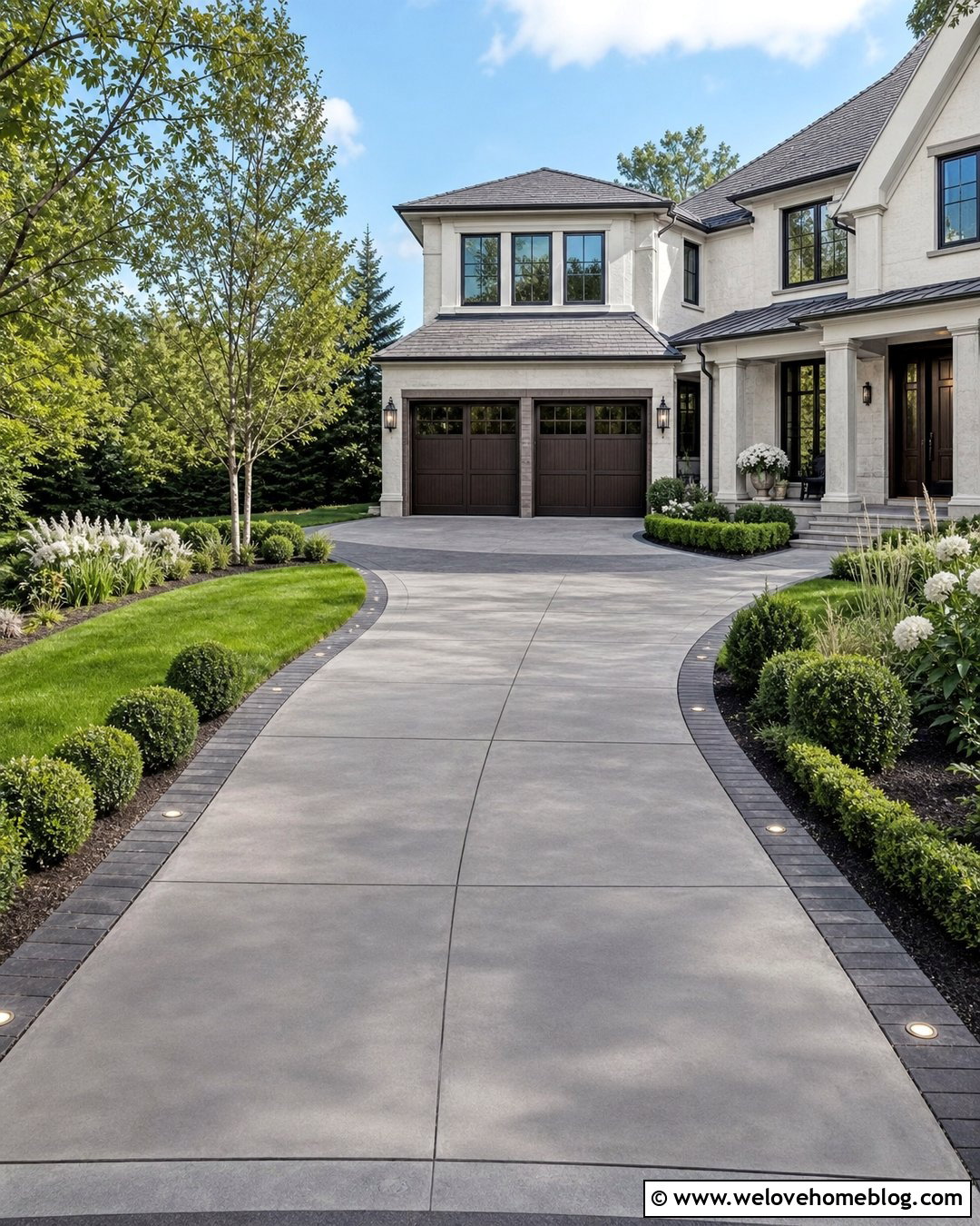 20 Grey Stained Concrete Driveway Ideas for Modern Homes