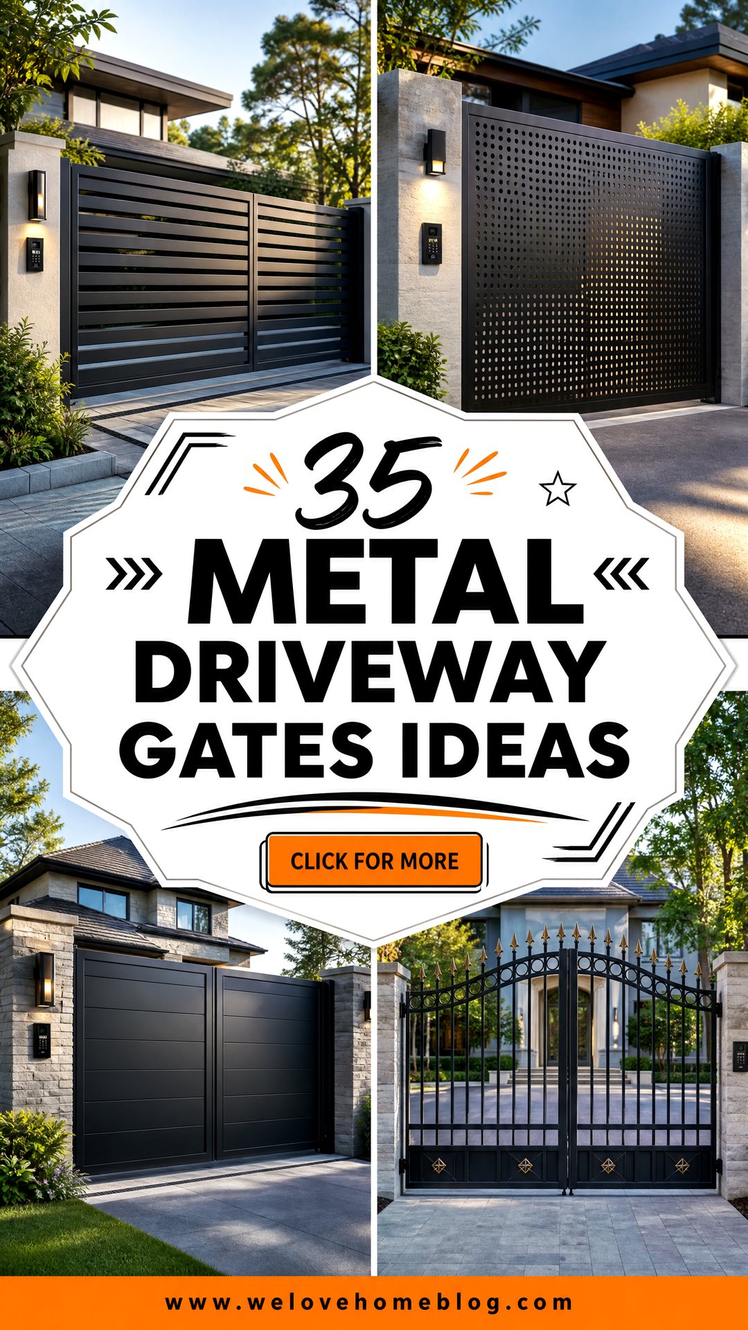 35 Metal Driveway Gates Ideas for Style and Security - 35 Metal Driveway Gates Ideas for Style and Security