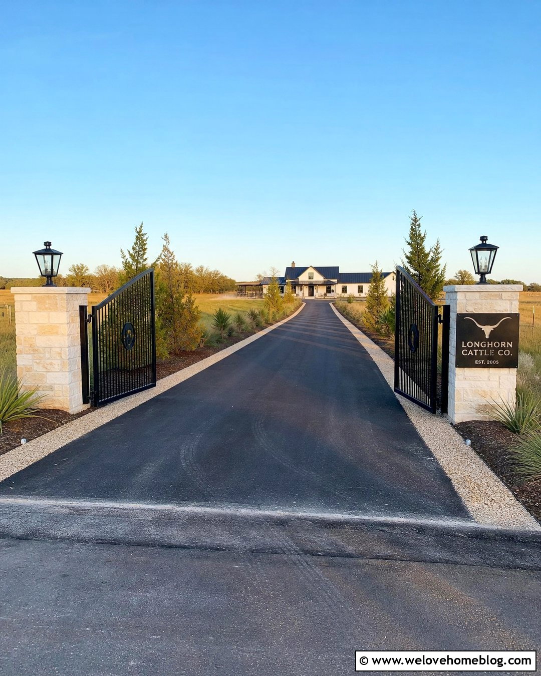 Metal Farm Sign With Stone Pillars - 40 Farm Signs Entrance Driveways Ideas