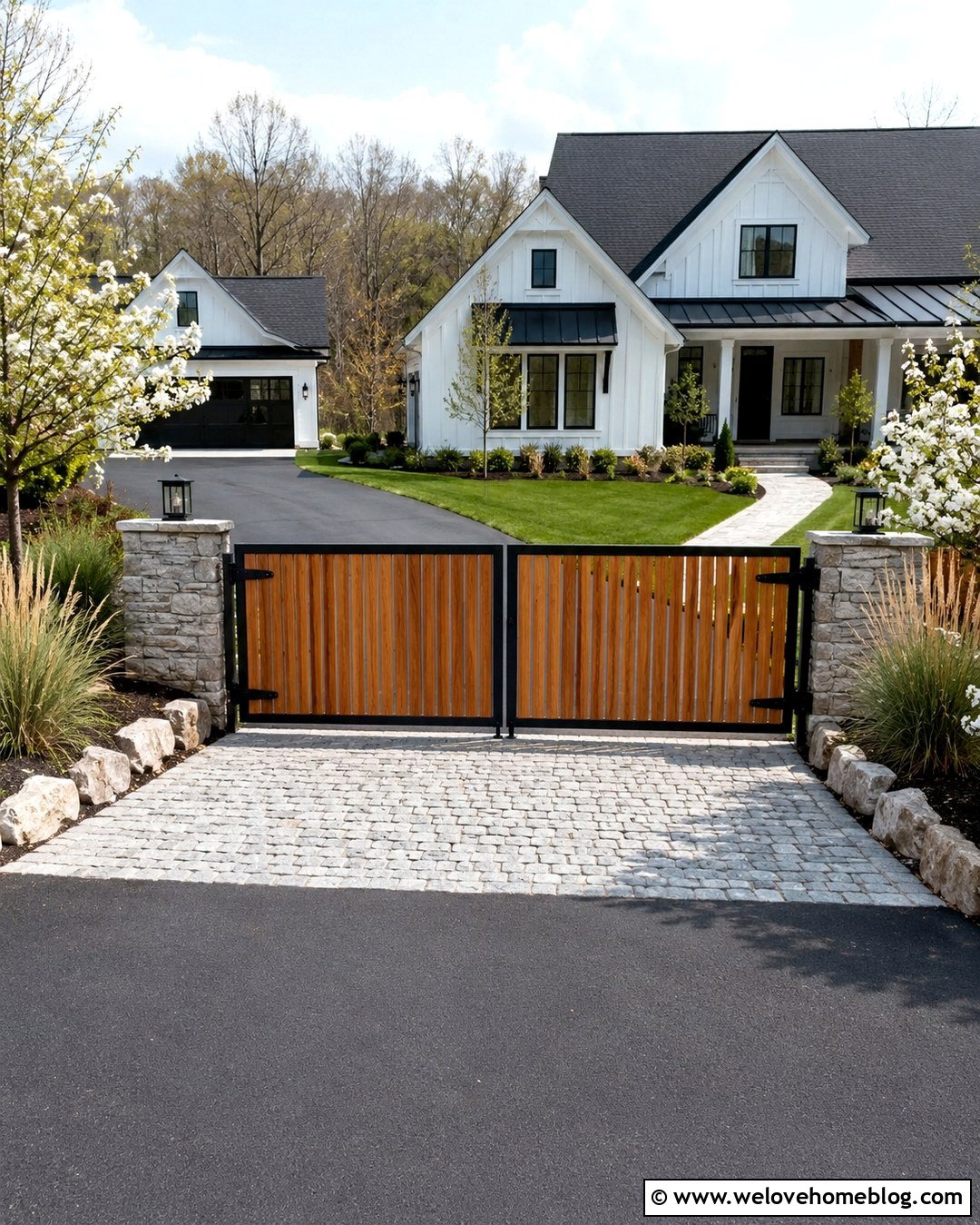 Metal Frame Picket Fence Driveway Gate - 20 Picket Fence Driveway Gate Ideas
