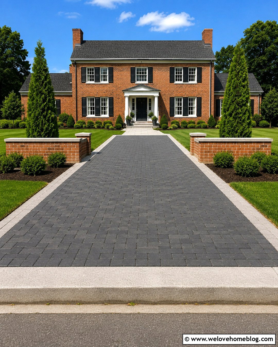 Minimalist Brick Driveway Entrance - 20 Minimalist Driveway Entrance Ideas