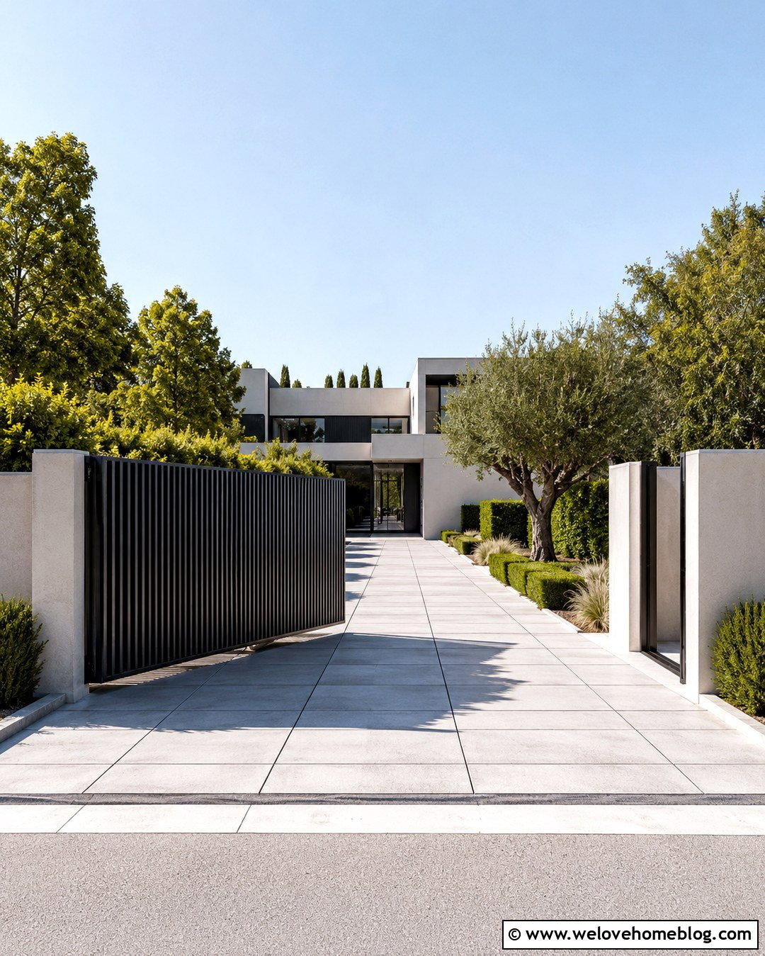 Minimalist Cantilever Front Gate Driveway Entrance - 20 front gate driveway entrance ideas
