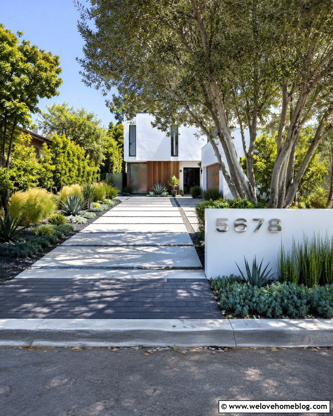 Minimalist Floating Driveway Numbers - 20 Driveway Signs Entrance House Numbers Ideas
