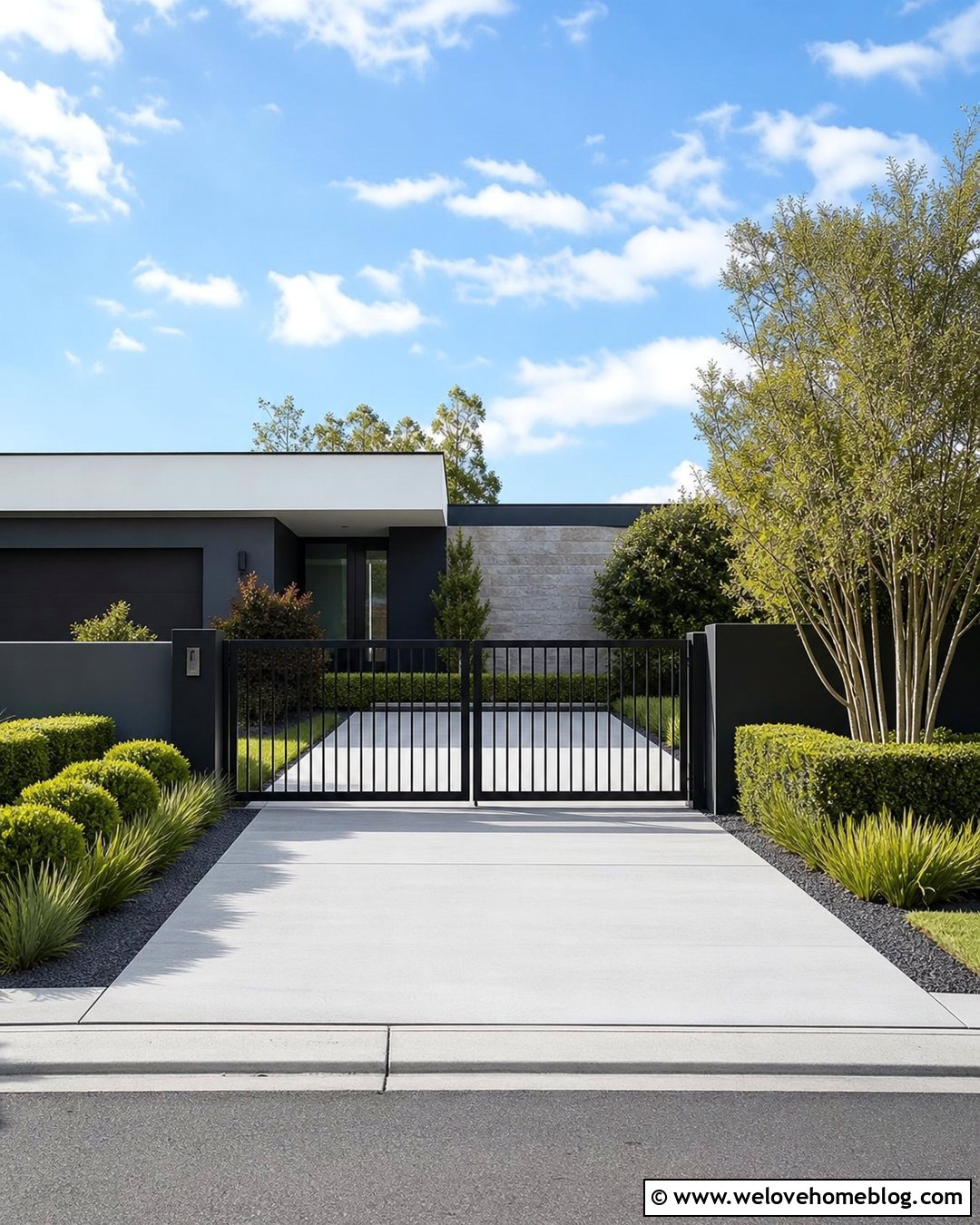 Minimalist Steel Single Swing Driveway Gate - 20 single swing driveway gate ideas