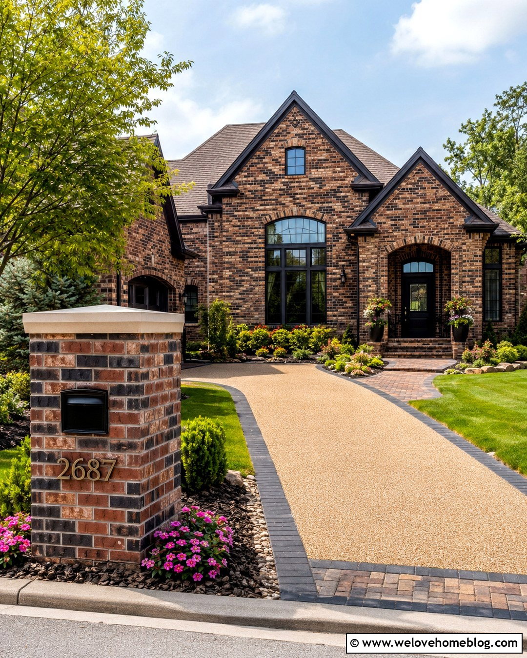 Mixed Brick Mailbox With Matching House Exterior - 20 Brick Mailbox Designs Driveway Entrance Ideas