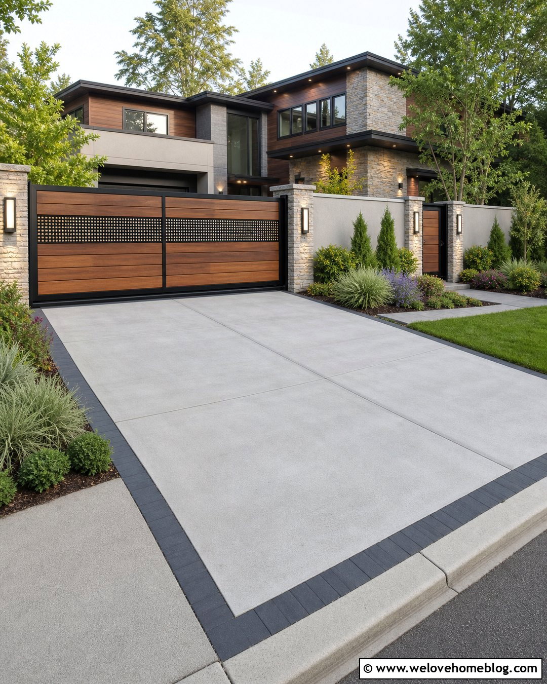Mixed Material Driveway Gate - 40 unique driveway gates