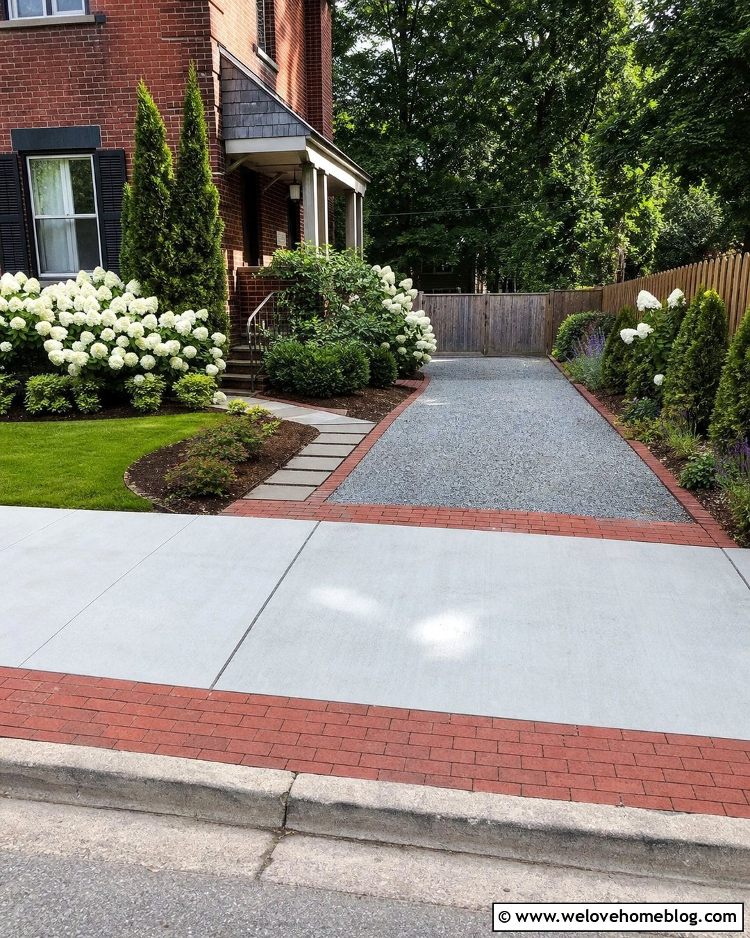 Mixed Material Side Yard Parking Pad - 20 Driveways Parking Pad Side Yards Ideas