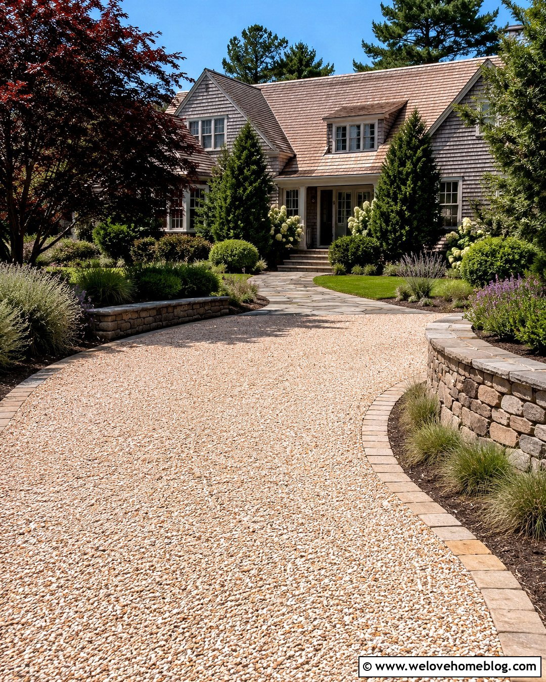 Mixed Tone Crushed Shell Driveway - 20 Crushed Shell Driveway Ideas
