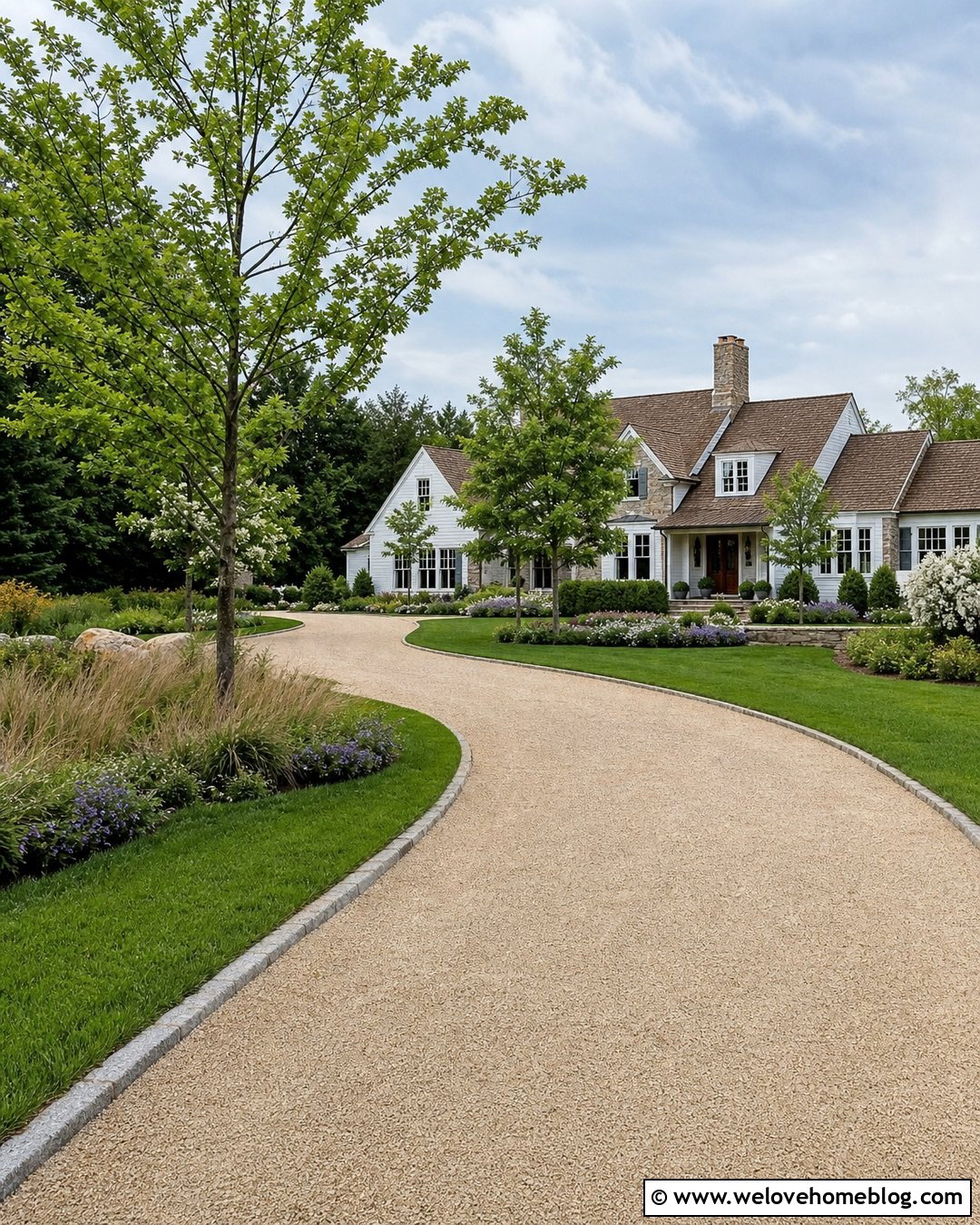 Mixed Tree Driveway Entrance - 25 Tree Driveway Entrance Ideas