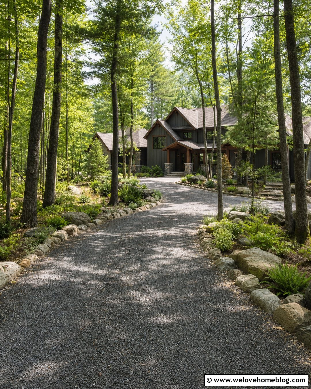 Mixed Tree Woodland Driveway - 20 treed driveways ideas