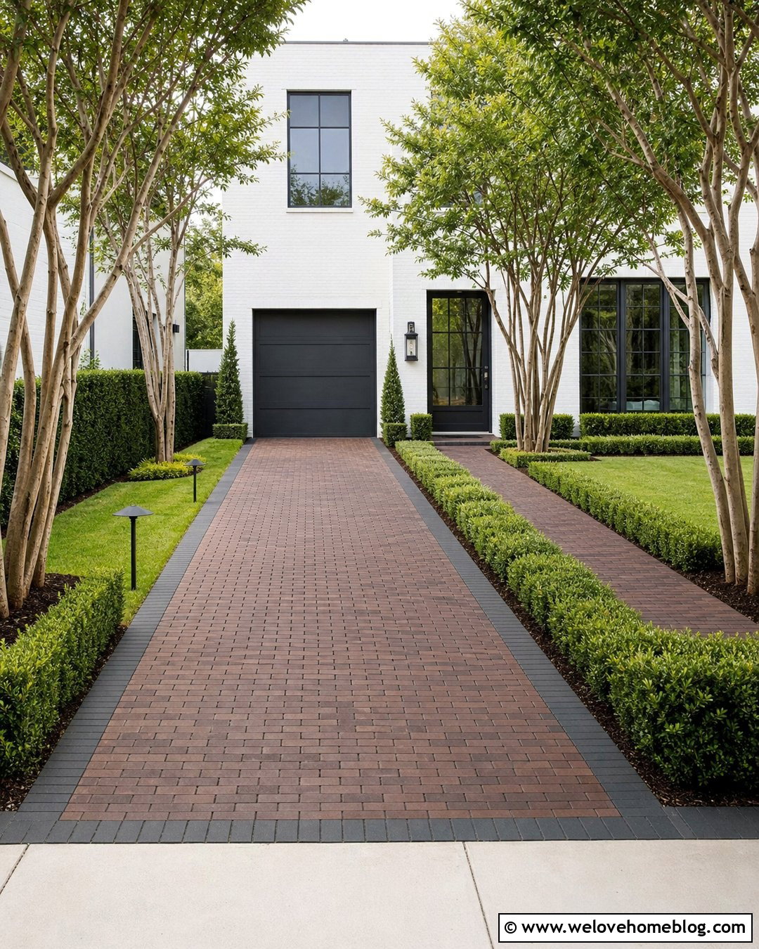 Modern Brick Driveway - 35 Modern Driveway Design Ideas